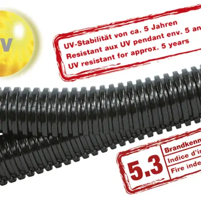 Tubo materia sintetica Duplex 14mm nero 
