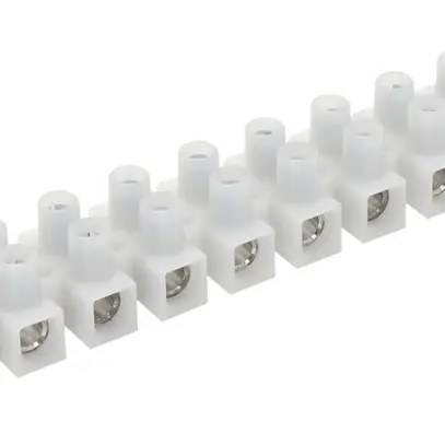 Bornier Euro 6…16mm² 12 pôles blanc 