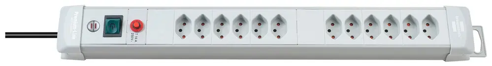 Prise multiple cleverLINE interrupteur suspension 12×T13 3m H05VV-F 3×1.5mm² grc 