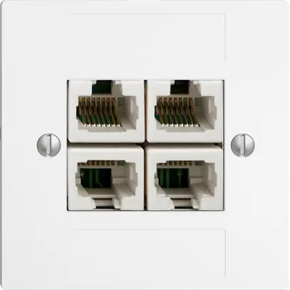 Presa INC 4×RJ45/u 4P sep. EDIZIOdue bianco ITplus 