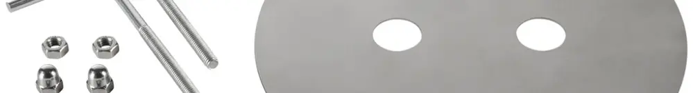 Kit d'ancrage pour béton SLV pour borne lumineuse ROX ACRYL, Ø180mm, acier fin 