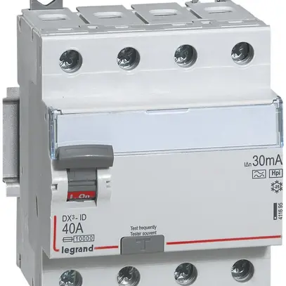Disjoncteur monobloc Legrand 4P 40A 30mA type F 