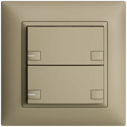 Pulsante INC KNX 2×EDIZIOdue colore sand RGB con LED 