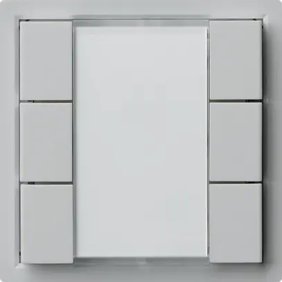 Poussoir universel ENC 6×KLA A avec LED gris clair 