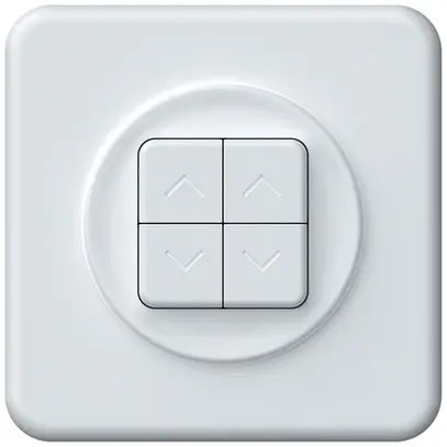 Interrupteur stores ENC origin 2P 4×touches 92×92mm blanc 