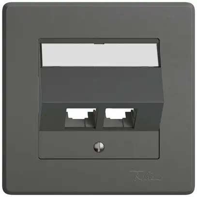 Kit de montage ENC EDIZIO.liv EASYNET S-One SNAPFIX® incliné 2×RJ45 grf 