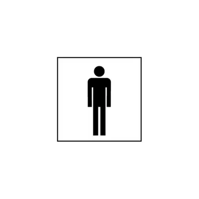 Foglio pos.simb. (WC Signori) EDIZIOdue nero 42×42 per lamp.LED 