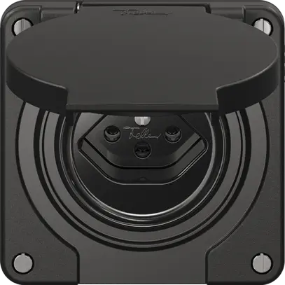 Presa NEVO N.CO, 1×T13, IP21, nero 