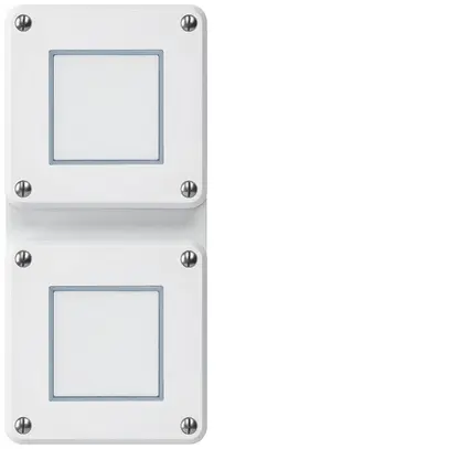 Combinazione INC Hager robusto IP55 I-I verticale S3/1L+S3/1L bianco 