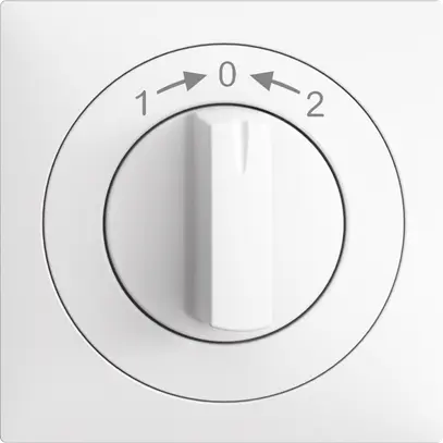Contatto rotativo INC 1>0<2 EDIZIOdue bianco con manopola girevole 