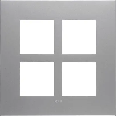 Intestazione INC Legrand Arteor 2×2 orizzontale e verticale 157×157mm Soft Alu 