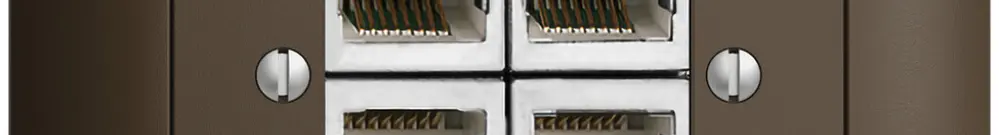 UP-Anschlussdose 4×RJ45/s 4P getr. EDIZIOdue coffee ITplus 