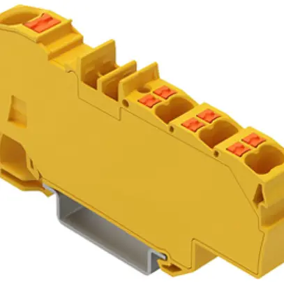 Morsetto di passaggio WAGO Contact TOPJOB S 1×6/6×1.5mm² Ex e II giallo 