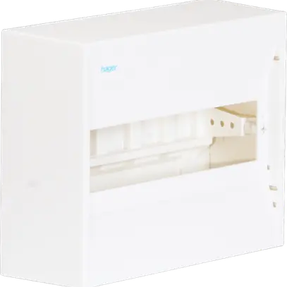 Distributore AP Hager mini gamma 1-fila 10UM IP30 218×180×82mm 