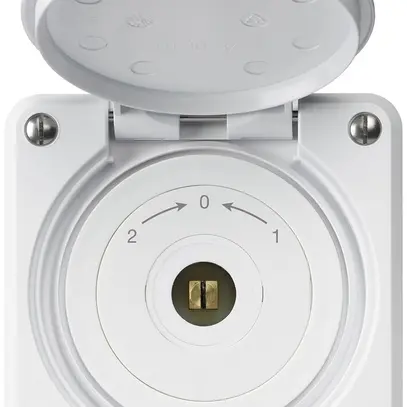 Contatto rotativo chiave quadrata INC robusto IP55 bianco con coperchio inver. 