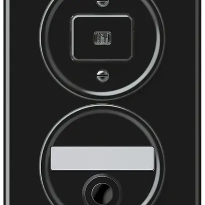 Combinazione INC origin pulsante luminoso + suoneria 88×148mm nero 