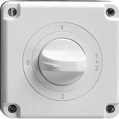Interrupteur rotatif N CO FH 16A commutat.série 1/1L 0-1-1+2-2, a.manette, bc 