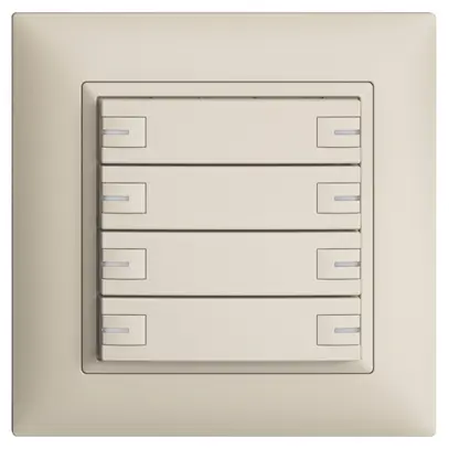 Poussoir KNX RGB ENC EDUE FMI, 250mW, LED RGB, 8×poussoir, comm.1×touche, crema 