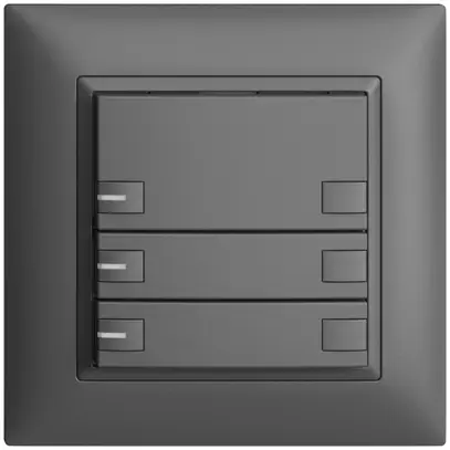 Pulsante INC KNX 3×EDIZIOdue grigio scuro RGB con LED 