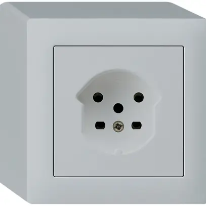 Prise AP HA kallysto type 15 avec bornes enfichables gris clair 