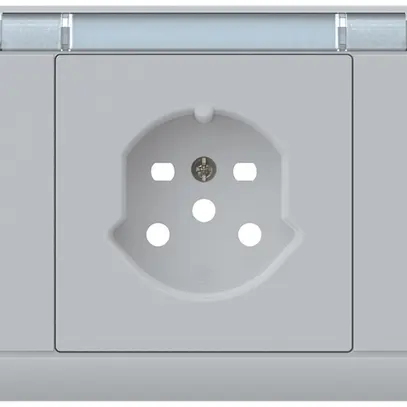 Kit frontale INS kallysto, per presa INS 1×T15, c.portaetichetta, grigio chiaro 