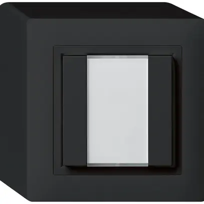 Poussoir universel AP 2×kallysto sans LED noir 