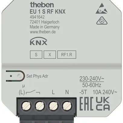 UP-Funk-Heizungsaktor KNX Theben EU S RF 1-Kanal 