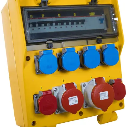 Distributore di corrente EverGum 63A 30mA 1×CEE16 1×CEE32 4×T23 2×T25 IP44 gi 