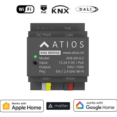 Atios KNX Bridge Matter pour KNX et DALI Gateway 