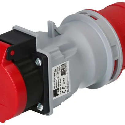 Spina d'adattazione MH spina CEE 16A/presa tipo 25 rosso 400V 16A IP44/IP55 