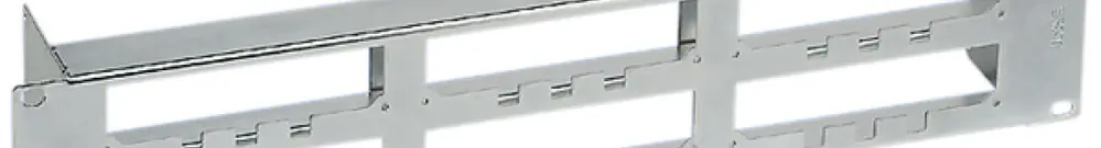 Rack 19" 2UA, R&M freenet, 6×(5×1port) vuoto 
