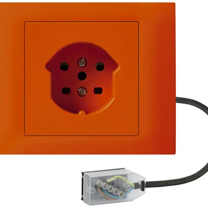 Prise INC kallysto T15 orange pour câble plat Technofil 