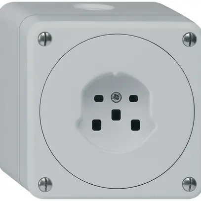Prise AP HA robusto type 25 avec bornes enfichables gris 