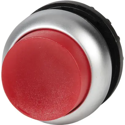 Bouton-poussoir lumin.ETN RMQ haut rouge, à accrochage, ann.chr 