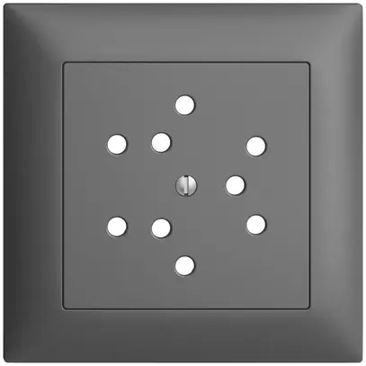Kit frontal EDIZIOdue gris foncé 88×88mm 3×T12 