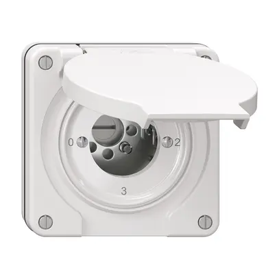 Interruttore rotativo NUP NEVO, 5/1L, senza cilindro, KS, 0-1-2-3, bianco 