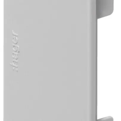 Pezzo finale Hager tehalit.LF 90×40mm grigio IP30 