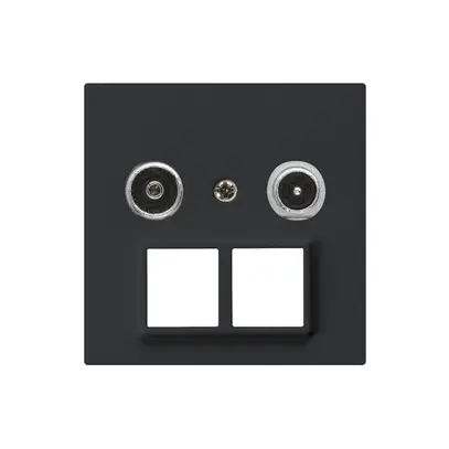 Presa multimedia kallysto R/TV montaggio A 14dB 2GHz nero 