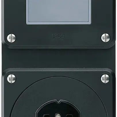 Combi INC 2×1 HA robusto sch3/tipo 15 con morsetti a innesto nero 