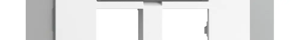 UP-Montageset EDIZIOdue Geradeauslass, für 2×RJ45 freenet, weiss 