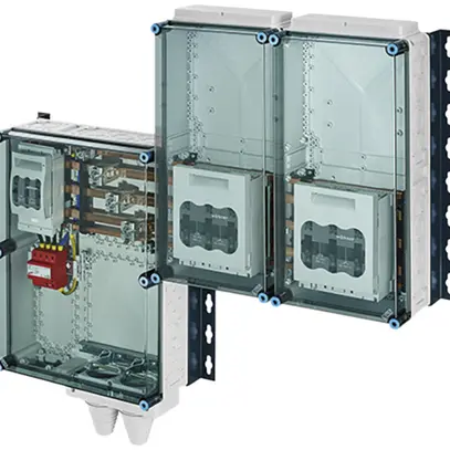 Verteiler Hensel Mi 2×3×NH 1, 250A, mit Überspannungsschutz TN-S/TT 