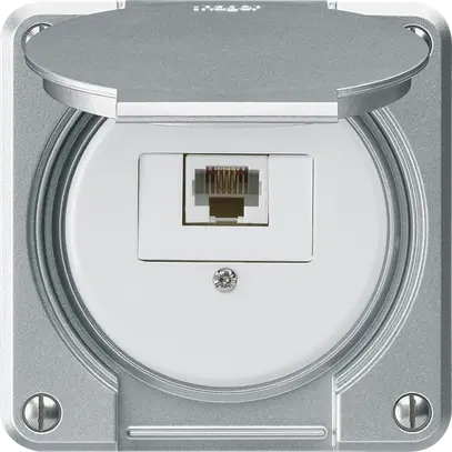 UP-Anschlussdose robusto IP55 aluminium 1×RJ45/u für Kombination 