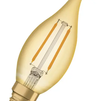 LED-Lampe LEDVANCE Vintage E14 1.5W 120lm 2400K Ø35×121mm BA11 klar Gold 