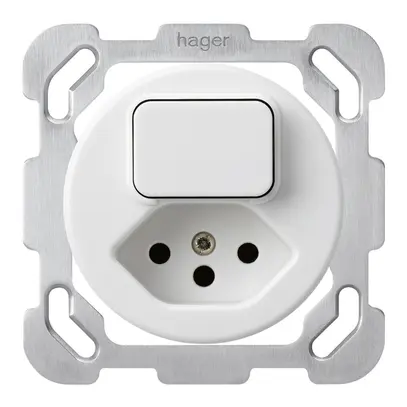 Inserto per combinazione INC I basico A-R/1L+tipo 13 bianco placca di fissaggio 