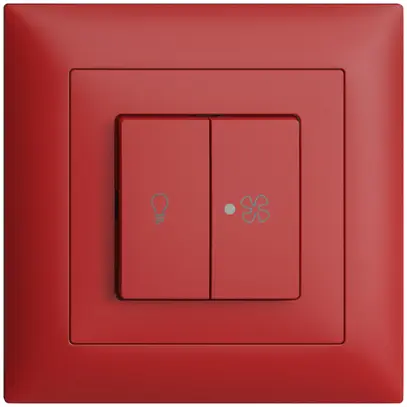 Kit frontal ENC EDIZIOdue berry 88×88mm bouton double 