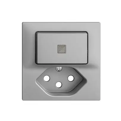 Kit frontal EDIZIOdue silver 60×60mm T13, lentille, 