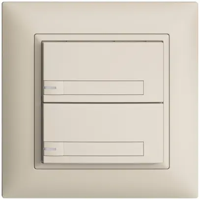 Pulsante INC KNX 2×EDIZIOdue crema RGB con LED con inserto carta 