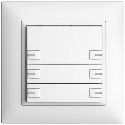 Pulsante INC KNX 6×EDIZIOdue bianco RGB con LED 