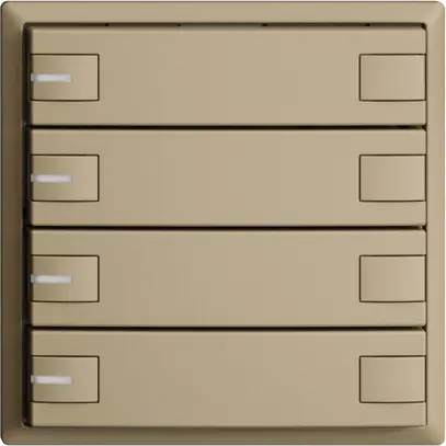 Poussoir ENC KNX 4× EDIZIOdue sand RGB avec LED 