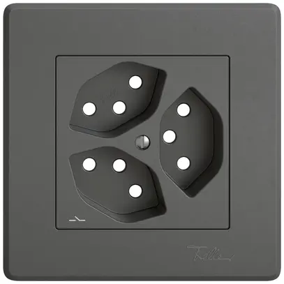 Kit di montaggio INC EDIZIO.liv SNAPFIX® per presa 3×T13 separata grs 